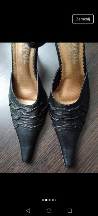 Buty Szpilki wysokie czarne sesja boho Vintage eleganckie retro lekkie