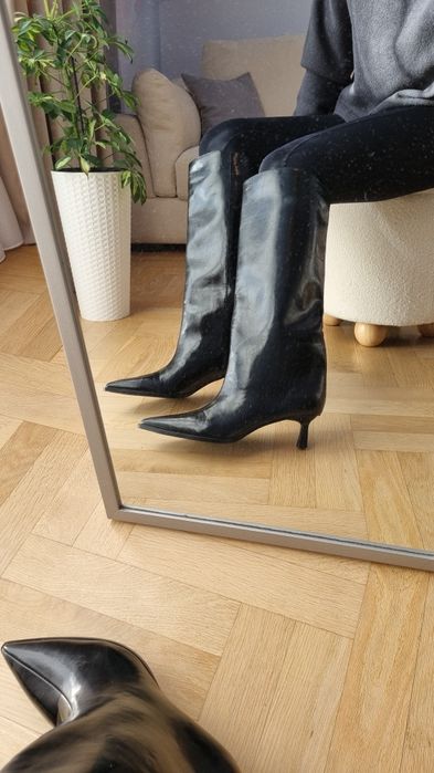 Чорні чоботи zara
