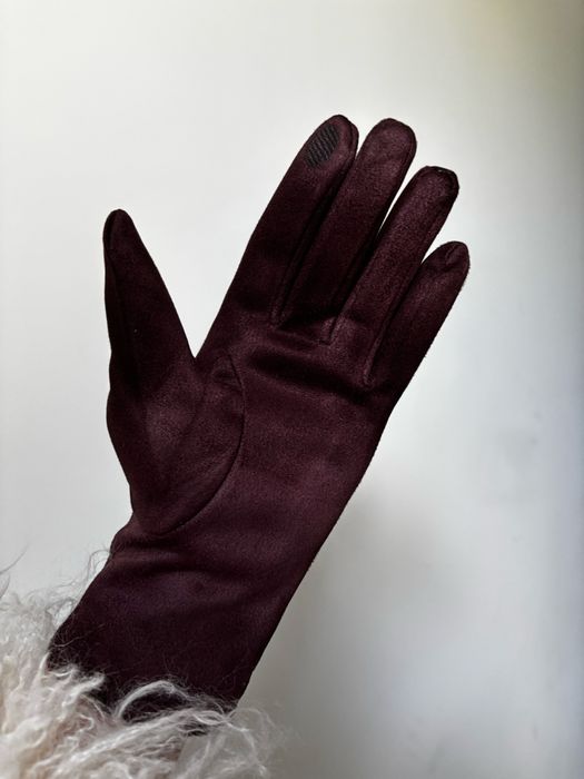 Czekoladowe brązowe rękawiczki winter fall elegancy jesień pinterest