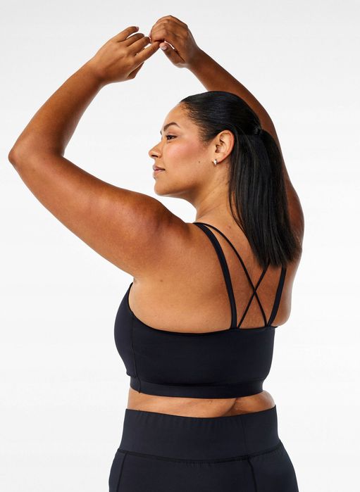 Zizzi Active 48 4xl Sportowy Stanik Top Z Krzyżowanymi Ramiączkami
