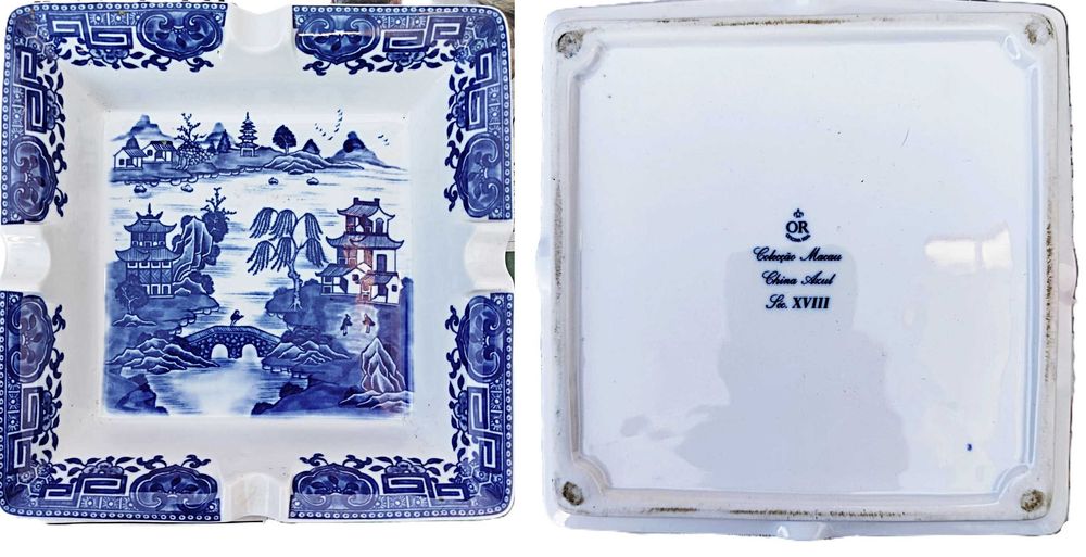 6 Pratos e 1 Cinzeiro Decorativos em Porcelana da China – XVIII-XIX-XX
