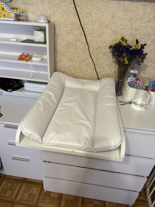 Пеленальна накладка на комод разом з матрасиком