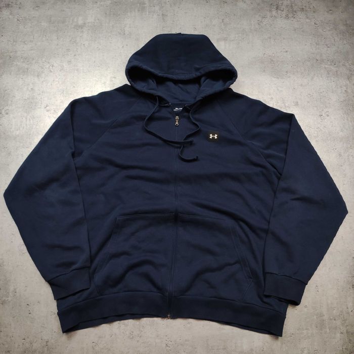MĘSKA Bluza PREMIUM Bawełna Granatowa z Kapturem Under Armour Logo