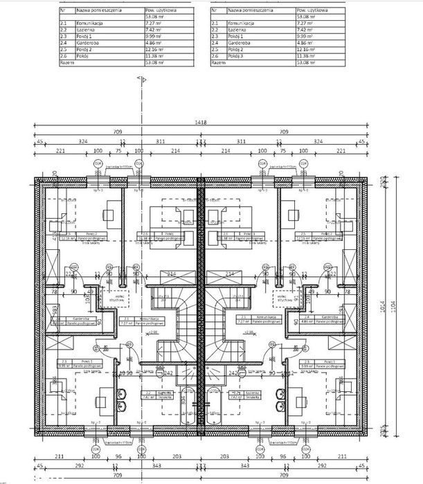 Nowoczesny dom w zabudowie bliźniaczej 115m² z pompą ciepła