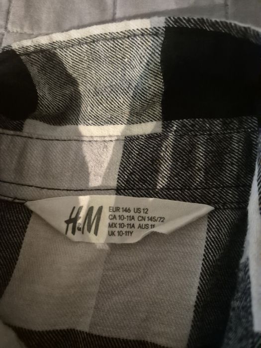 Sprzedam koszulę w kratę na H&M na rozmiar 140-146 cm