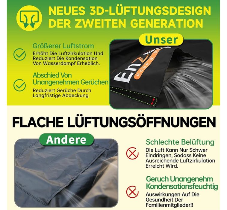 Pokrowiec Na Meble Ogrodowe 270cm x 180cm x 94cm Tkanina Oxford