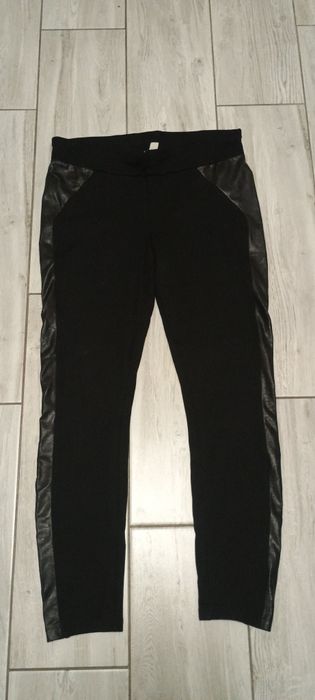Spodnie legginsy z lampasami rozmiar M/L