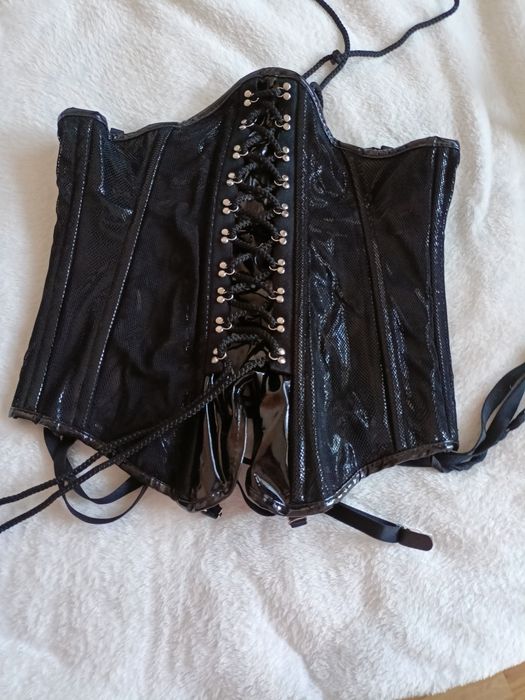 Gorset czarny wiązany