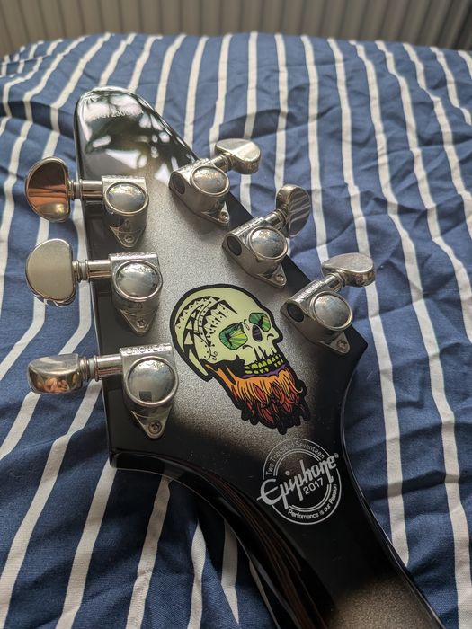 Epiphone Flying V Custom Brent Hinds Mastodon nie Gibson BDB 100% ory