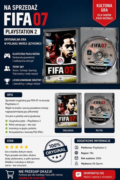 FIFA 07 Gra na PS 2 EA Games