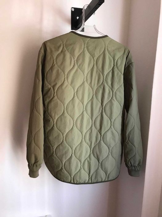 Blusao militar acolchoado casaco penas reversivel homem pull&bear