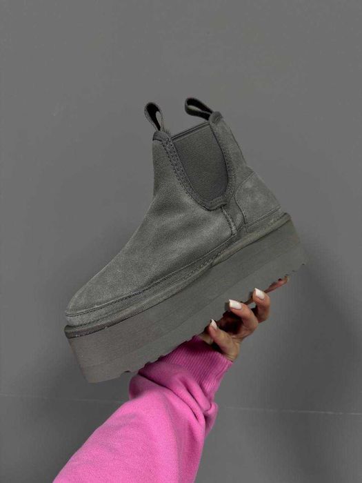Уггі UGG Chelsea MINI PLATFORM GREY premium (36-41)