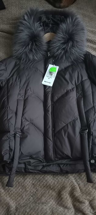 Пуховик жіночий MeTioTik 48-50 з хутром MeTioTik