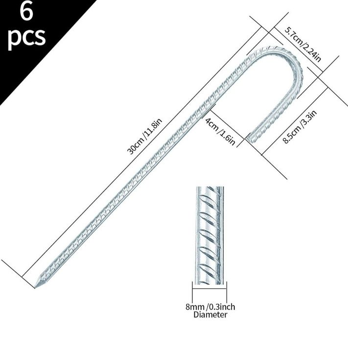 6 Sztuk Kotwy śledzie duże 30cm