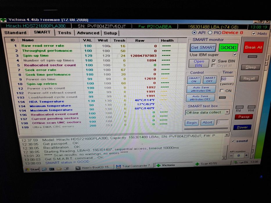 Dysk twardy Hitachi Deskstar 3.5 cala SATA 80GB nr 242