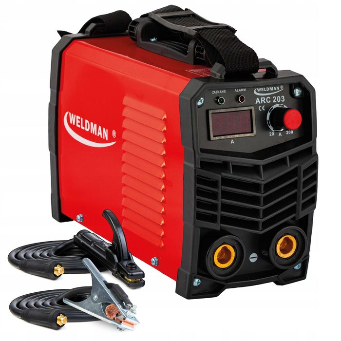 Spawarka inwertorowa Weldman ARC 203 MMA 200A – Lekka 3,5kg