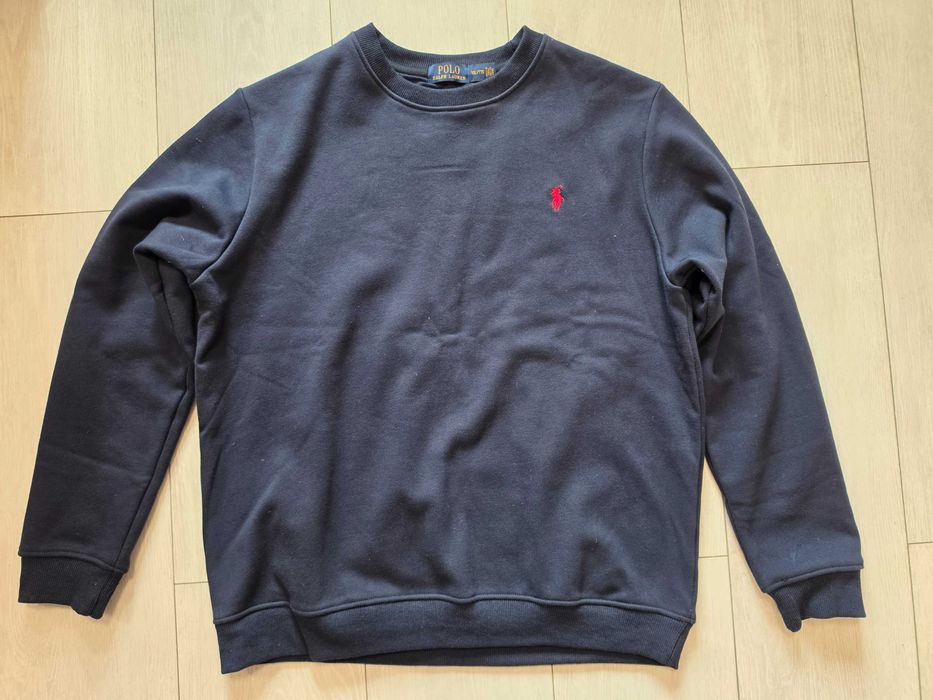 Granatowa Bluza Polo Ralph Lauren Męska XXL Slim Fit