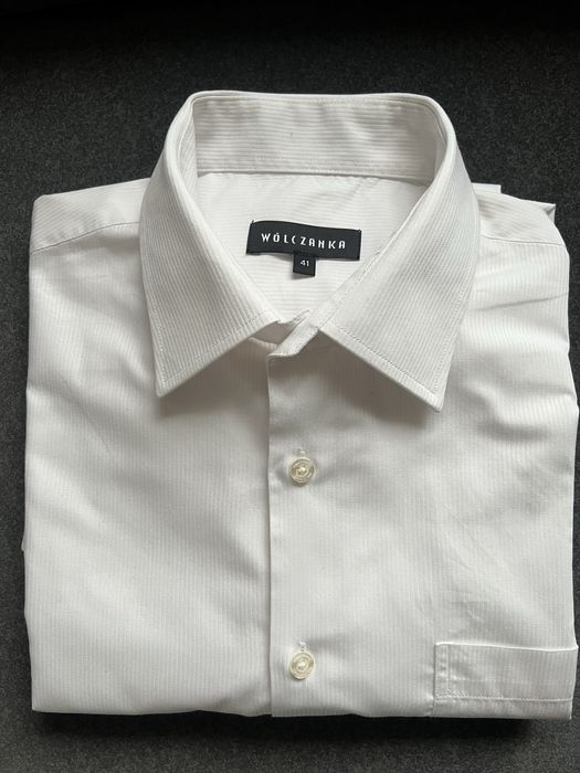 Biala elegancka koszula męska Wólczanka 41/176