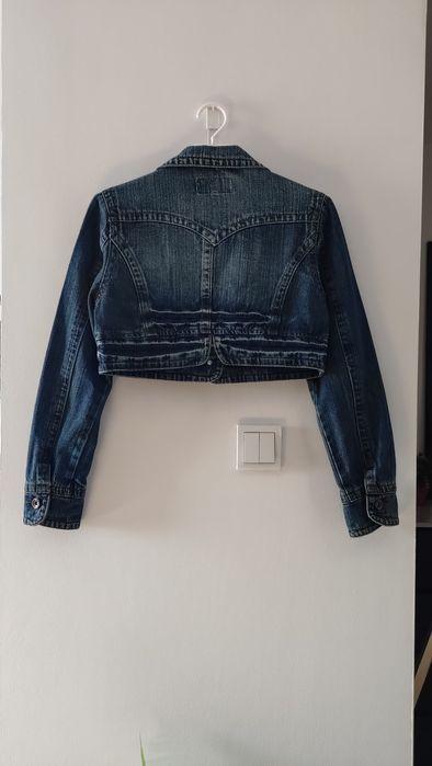 Krótka kurtka jeansowa bolerko katanka blue denim