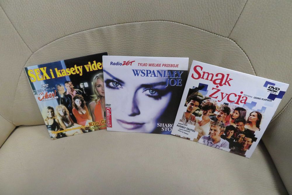Sex i kasety video/Wspaniały Joe /Smak życia - 3x DVD - płyty używane , stan excellent