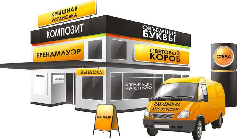 Вивіски, обємні літери, монтаж, банер, лайтбокс, плівки таблички