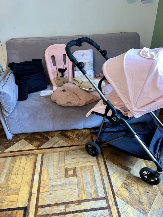 Коляска візок Cybex Melio Gold hibiscus red сайбекс + аксесуари безкош