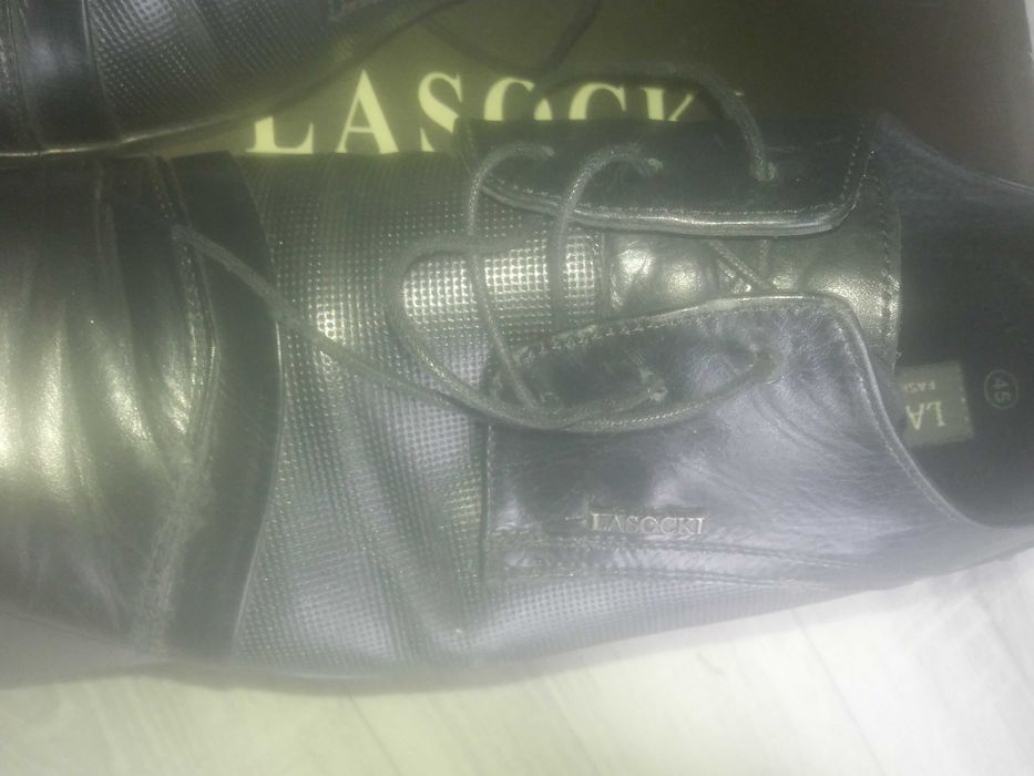 Męskie buty czarne Lasocki 45