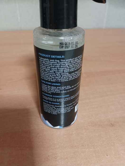 Spray Agente anti embaciamento
