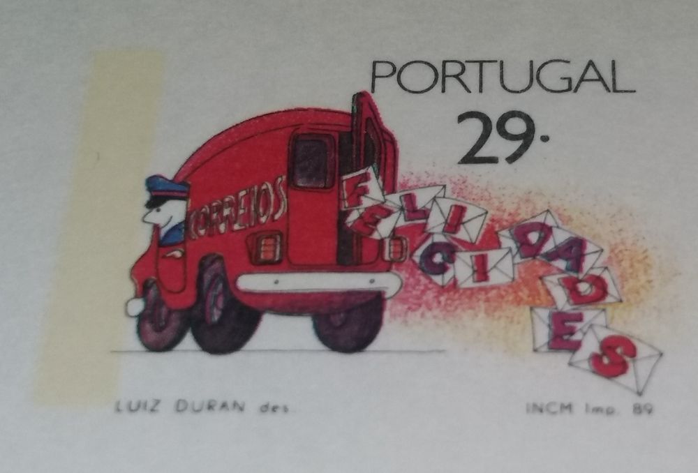 Bilhete Postal CTT ano 1989, valor selado 29$00