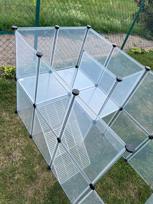 Duża klatka kojec wybieg dla świnki królika zwierząt panelowa NOWA