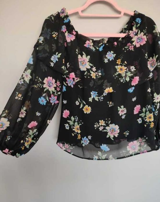 Bluzka hiszpanka H&M w kwiaty