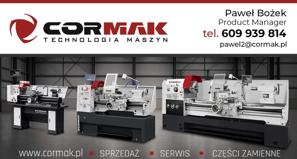 Tokarka uniwersalna CORMAK TYTAN 250x750 PRO 400V