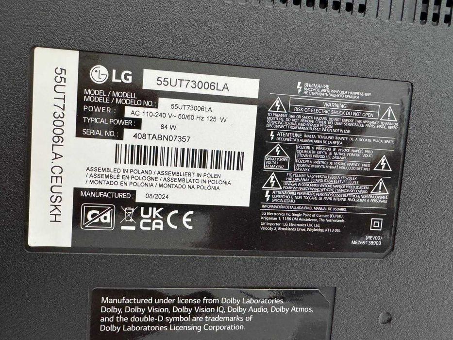 LG 55" 4K Smart TV (55UT73006LA)