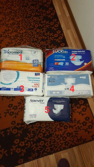 Памперсы (підгузники) для взрослых размер М
