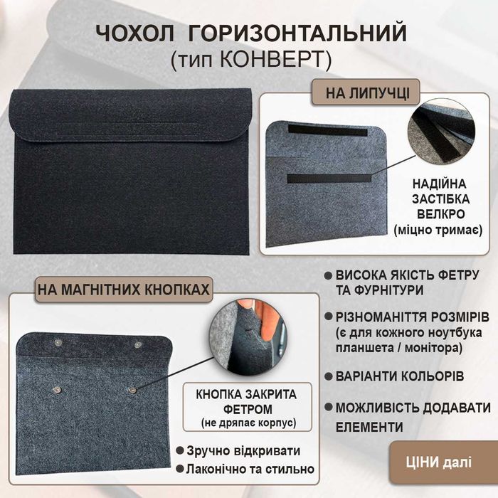 Чохол сумка папка для ноутбука, екрана 11-19'' Acer Asus Mac Lenovo тощо
