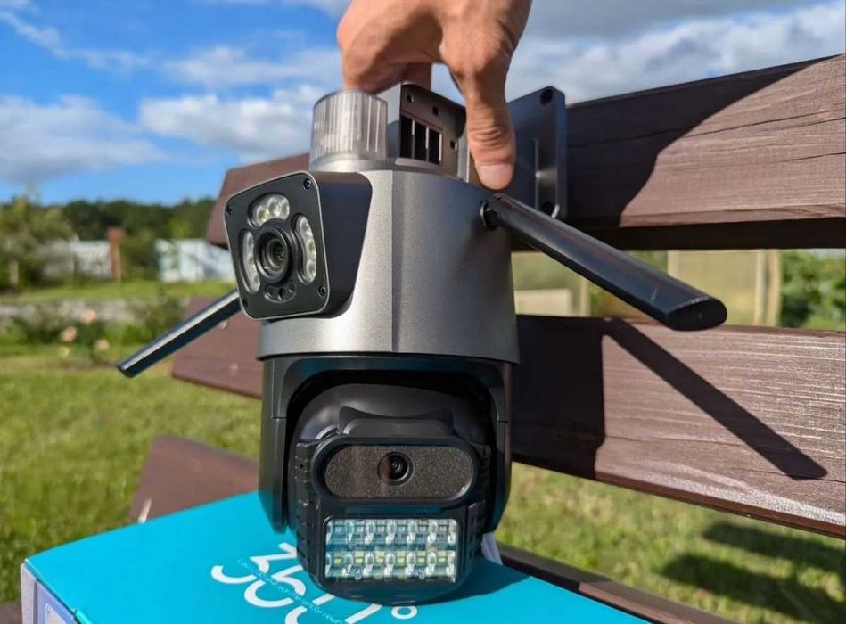 Поворотна вулична wifi камера з сиреною і зумом онлайн камера
