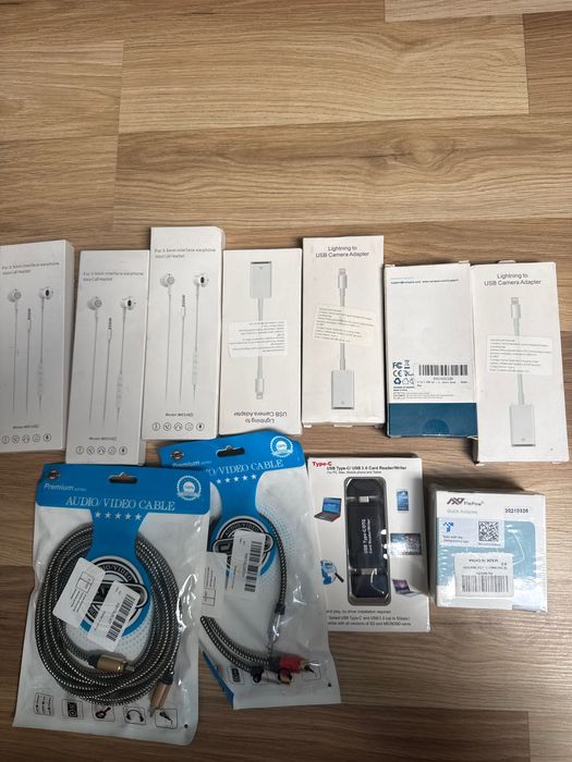 MEGA BOX ELEKTRONIKI – Huby USB-C, Adaptery HDMI, Kable, Ładowarki – OKAZJA!