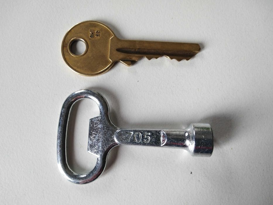 Mini klucz kwadrat do szaf elwktrycznych kolejowy konduktorski PKP