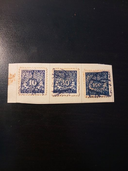 3 selos cobrança - Poczta Polska Doptata -  Polonia / Poland 1919