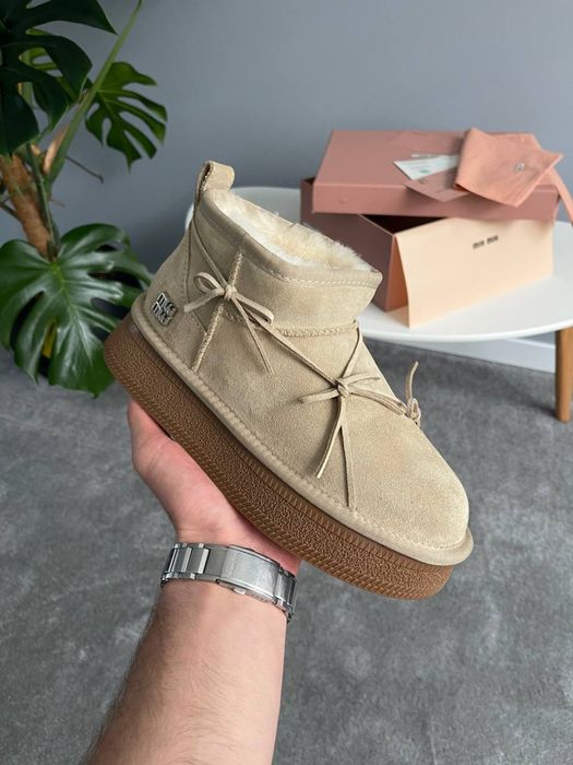 Buty Miu Miu zima beige