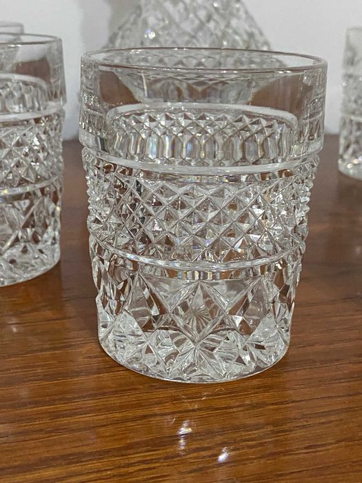 Conjunto de Decanter de cristal + 6 copos