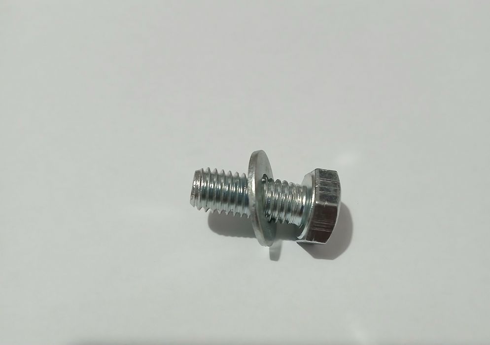 Parafuso M8x20 Galvanizado+Anilha| Fixação Metálica Construção