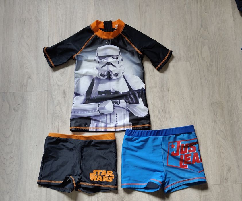 Star Wars 7-8 lat strój kąpielowy basen + spodenki