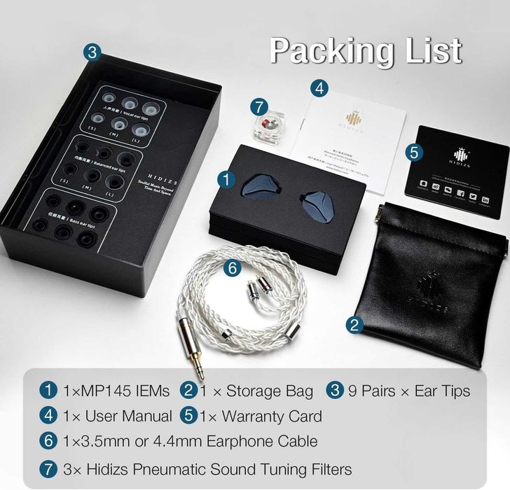 ‼️ Hidizs MP145 (3.5/4.4) - планарные наушники с драйвером на 14.5 мм