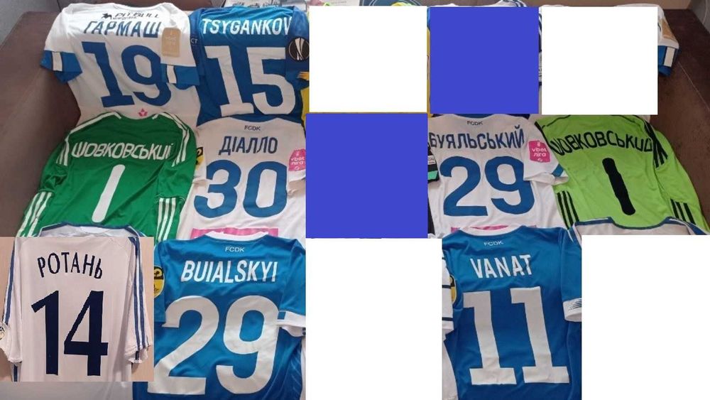 игровая футболка Динамо Бражко Забарний Бущан Шапаренко Гусев Шевченко
