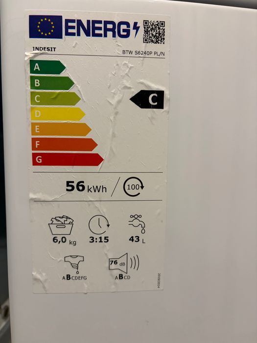 Pralka ładowana od góry Indesit