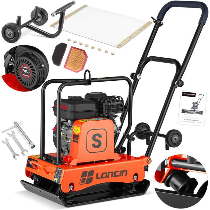 Zagęszczarka płytowa gruntu SCHWARTZMANN ubijak ZG90T 90 KG 18000 N