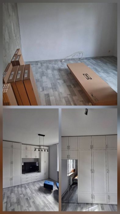 Montaż mebli z paczek, panele podłogowe, lamele ścienne
