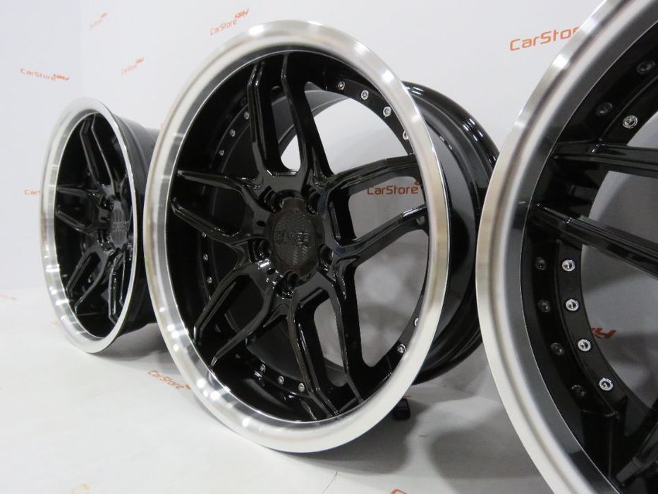 Jantes Haxer HX030 19 8.5 et 35 + 10 et40  5x120 Preto + Polido