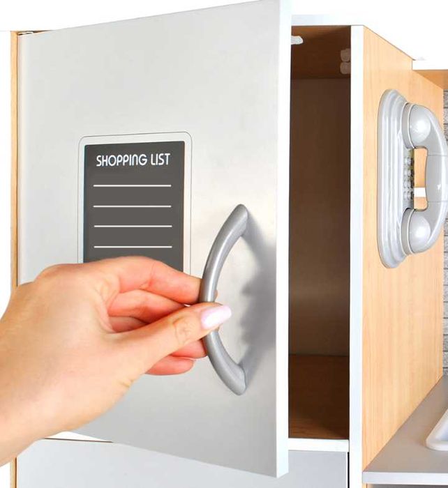 OKAZJA kuchnia drewniana dla dzieci + akcesoria + oświetlenie + dźwięk